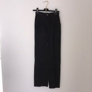 Suede CHANEL pants. Size 36. Dark brown.